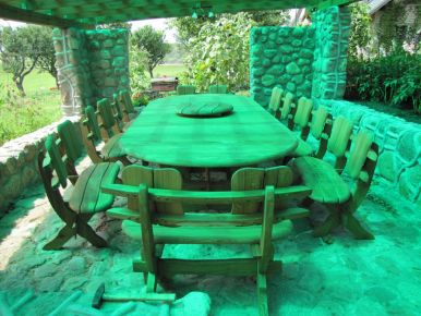 Solid oak garden/patio furniture set Ricco 3.5