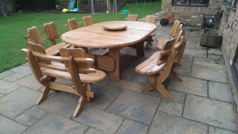 Oak Willow Garden Ltd, Oak Patio Table And Chairs
